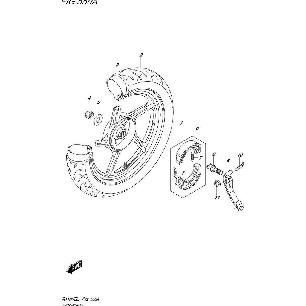 Velg Belakang Original Suzuki Address 110