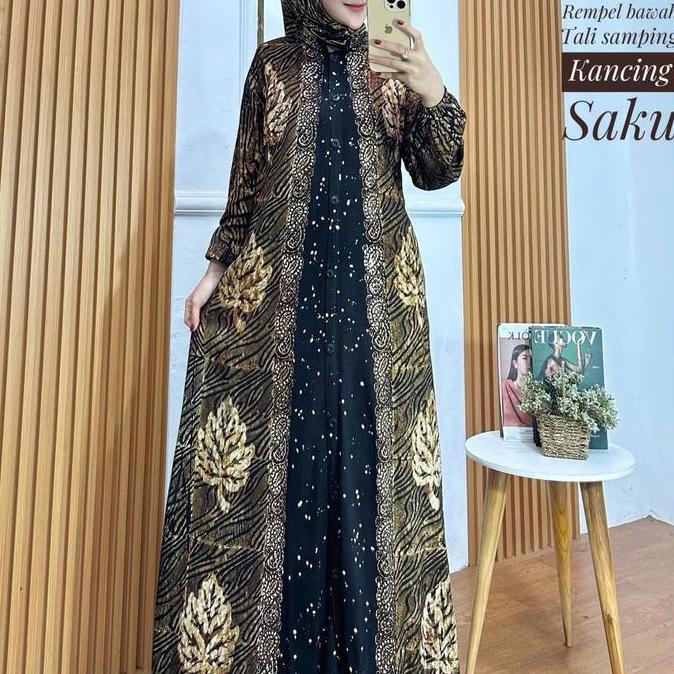 Gamis Twill Set Hijab.Gamis Twill Ori Set Hijsb Pekalongan