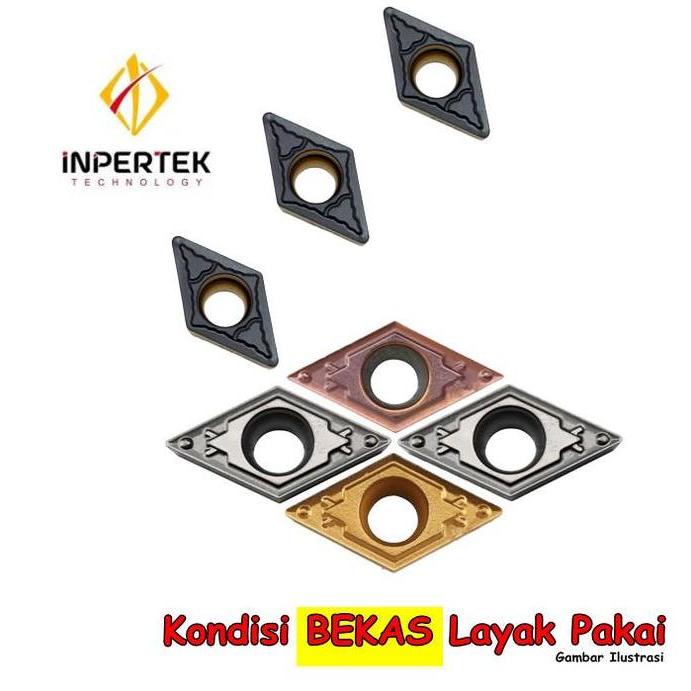 HAWAYMAX Insert DCMT 15 04 BEKAS Mata Bubut DCMT15 Pisau Bubut Chip Bubut CNC