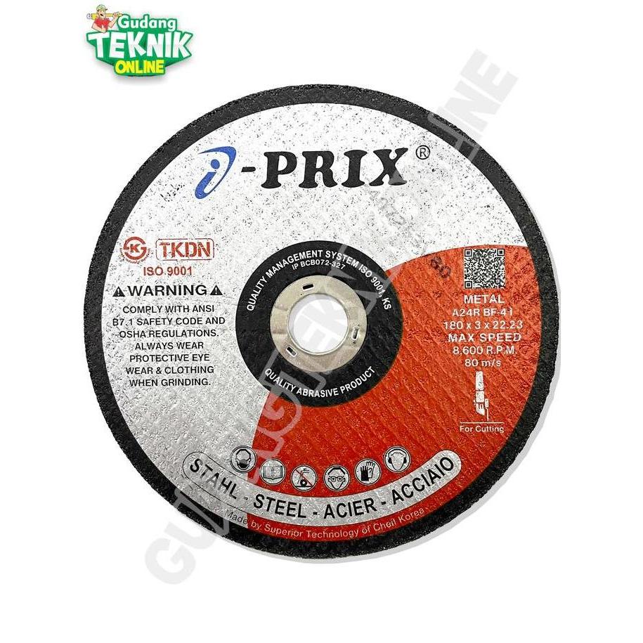 CEFRUCHE Batu Gerinda Potong 7" I-PRIX  / Mata Batu Gerinda Gurinda Grinda POTONG Besi 7 Inch 180mm 