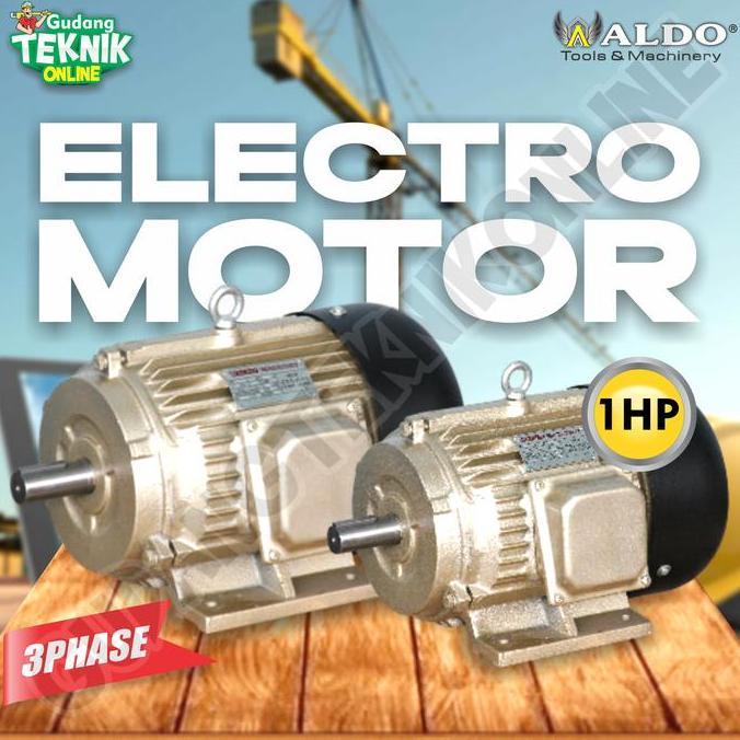 CEFRUCHE Dinamo Motor Penggerak 1Hp 4P 3Ph 1400Rpm ALDO / Elektro Motor ALDO 1Hp 3 Phase Dinamo Moto