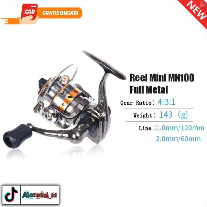 Reel Pancing Mini MN100 Full Metal Alat terlaris