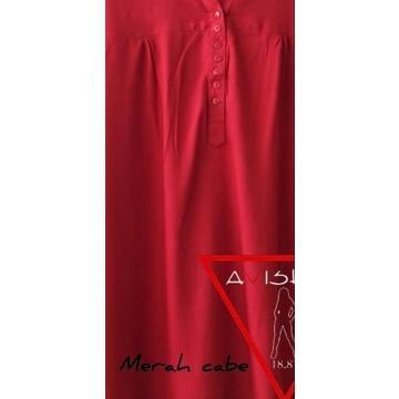 Tunik Polos Rayon Merah Cabe Tunik Katun Rayon Tunik Polos Jumbo Lasenta By Avishta D-Sign Merah Cab