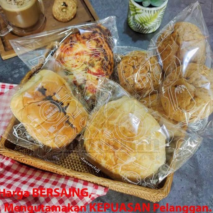 Newstockcik- Plastik Opp Kaca Lebar 25 X 35 - 25 - 40 Plastic Souvenir Roti Bening