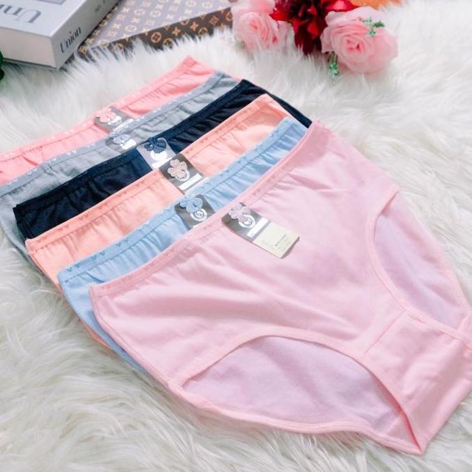 Wkwkwk- Obral Murah Isi 3Pcs-6Pcs Celana Dalam Wanita Dewasa Bahan  Katun - Cd Wanita Kekinian Dewas