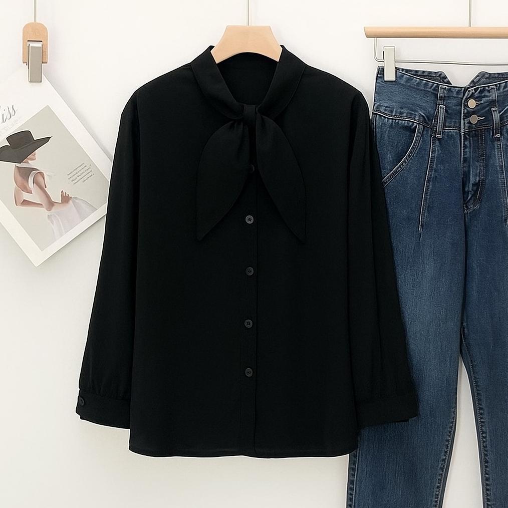 Cod  Osela Top Blouse Kemeja Korean Premium Fit L  Fashion Baju Atasan Blus Long Shirt Remaja Wanita