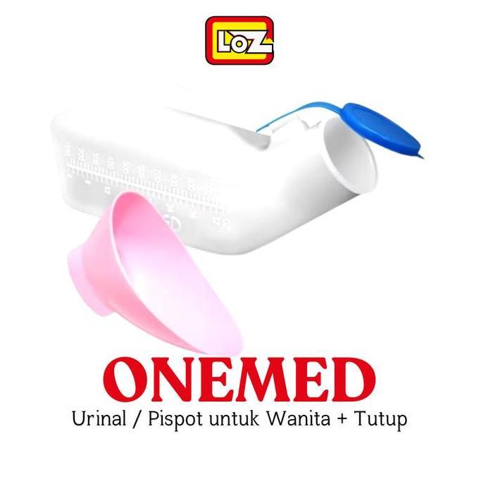 DISKON SPESIAL - ONEMED Pispot Urinal Portable Dewasa Pria & Wanita + Tutup | Alat Bantu Buang Air K