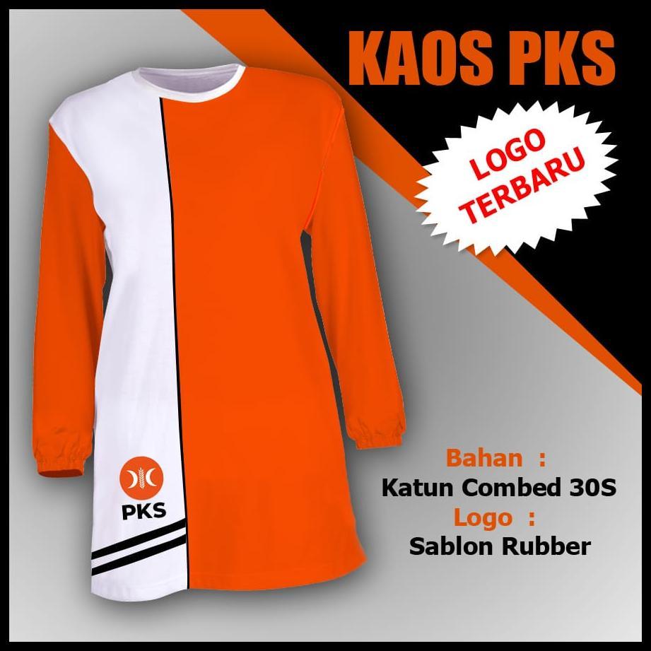 Kaos Pks Akhwat Tunik Orange Katun Combed 30S Langsung Kirim