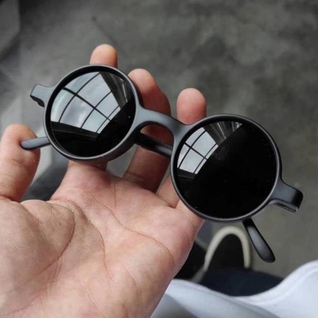 Terbaru Kacamata John Lennon Hitam Bulat Doff Plastik Kokoh