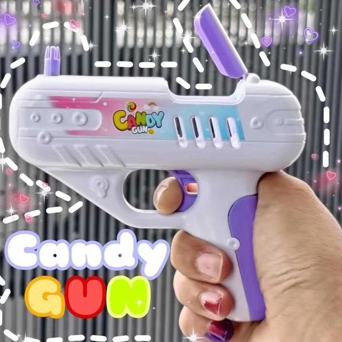 Premium Mainan Permen Lolipop Candy Gun Lollipop Viral / Mainan Permen Lolipop / Mainan Anak / Maina