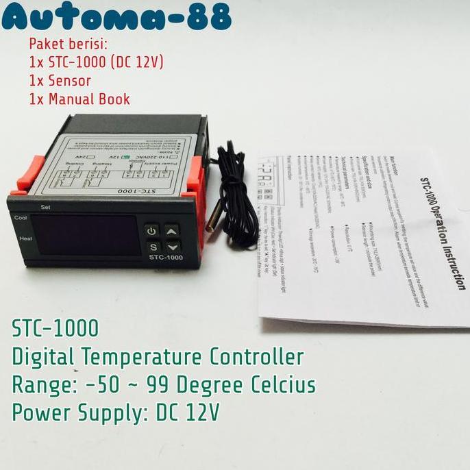 STC-1000 12Vdc Thermostat Digital Temperatur kontrol DC 12V STC1000 original