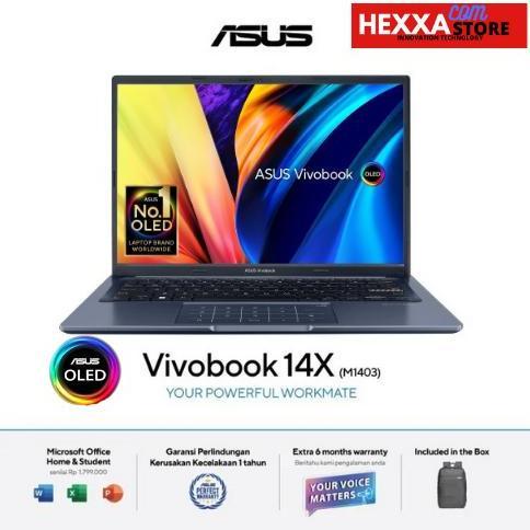 ASUS Vivobook 14X M1403QA OLED Ryzen 5-5600H SSD 512G 14" 2.8K W11 OHS