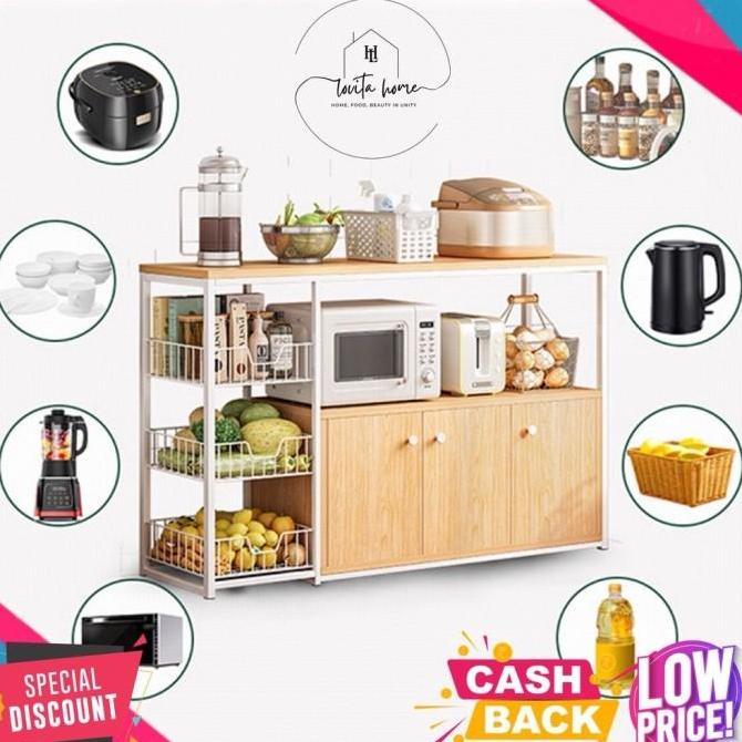 Rak Dapur Susun Minimalis / Rak Oven Microwave / Rak Serbaguna Besar