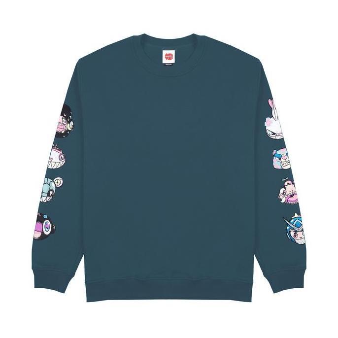 3Second x Karafuru Sweater Crewneck Sweatshirt Iconic Jaket 191123 Katun Fleece Fit Panjang