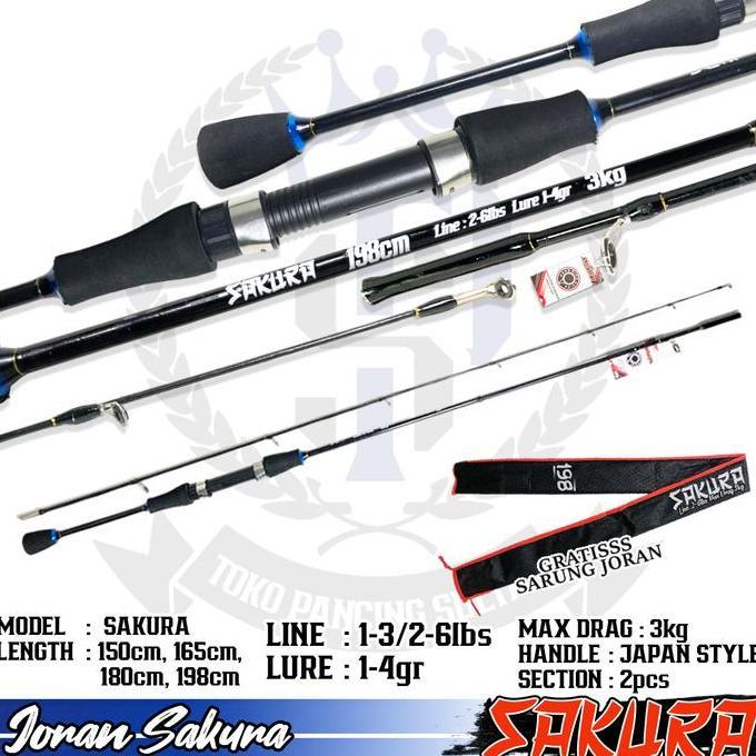 Joran UL Sakura Sambung 2 Fiber Solid Pancing