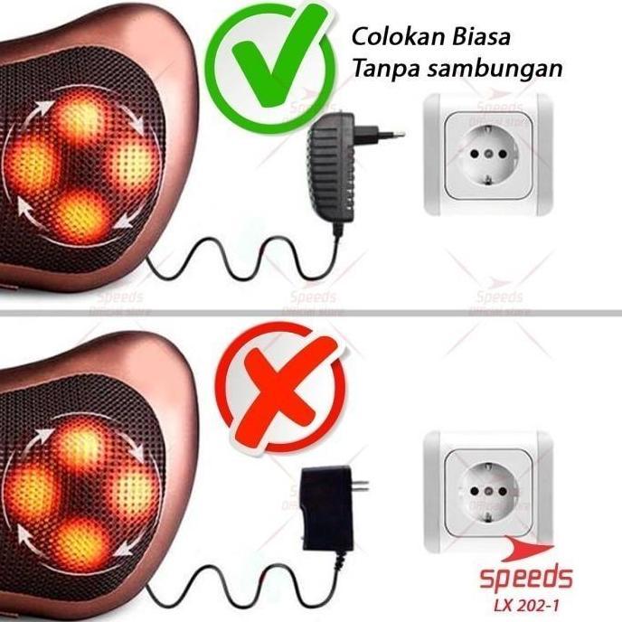 Speeds Bantal Pijat 8 Bola Car And Home Massage Bantal Pijat Leher 202-01 Terlaris