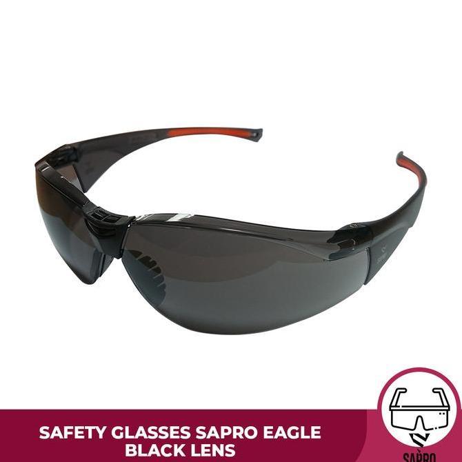 Kacamata Safety Hitam SAPRO Eagle Safety Glasses Black Lens