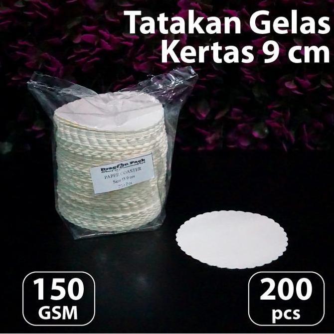 Equipment- Tatakan Gelas Kertas 9 Cm - Coaster Paper - Untuk Hotel Restoran Rumah