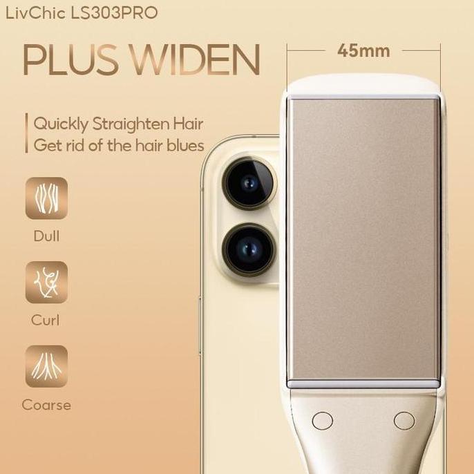 TATASTRATA31 - LIVCHIC 2IN1 LS33PRO CATOK RAMBUT 45MM PANEL MELURUSKAN KERITING AI ONE-CLICK ACTIVAT