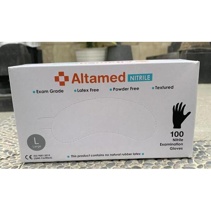 Altamed Glove Nitrile Black Hand Glove Hitam / Sarung tangan Nitrile Hitam