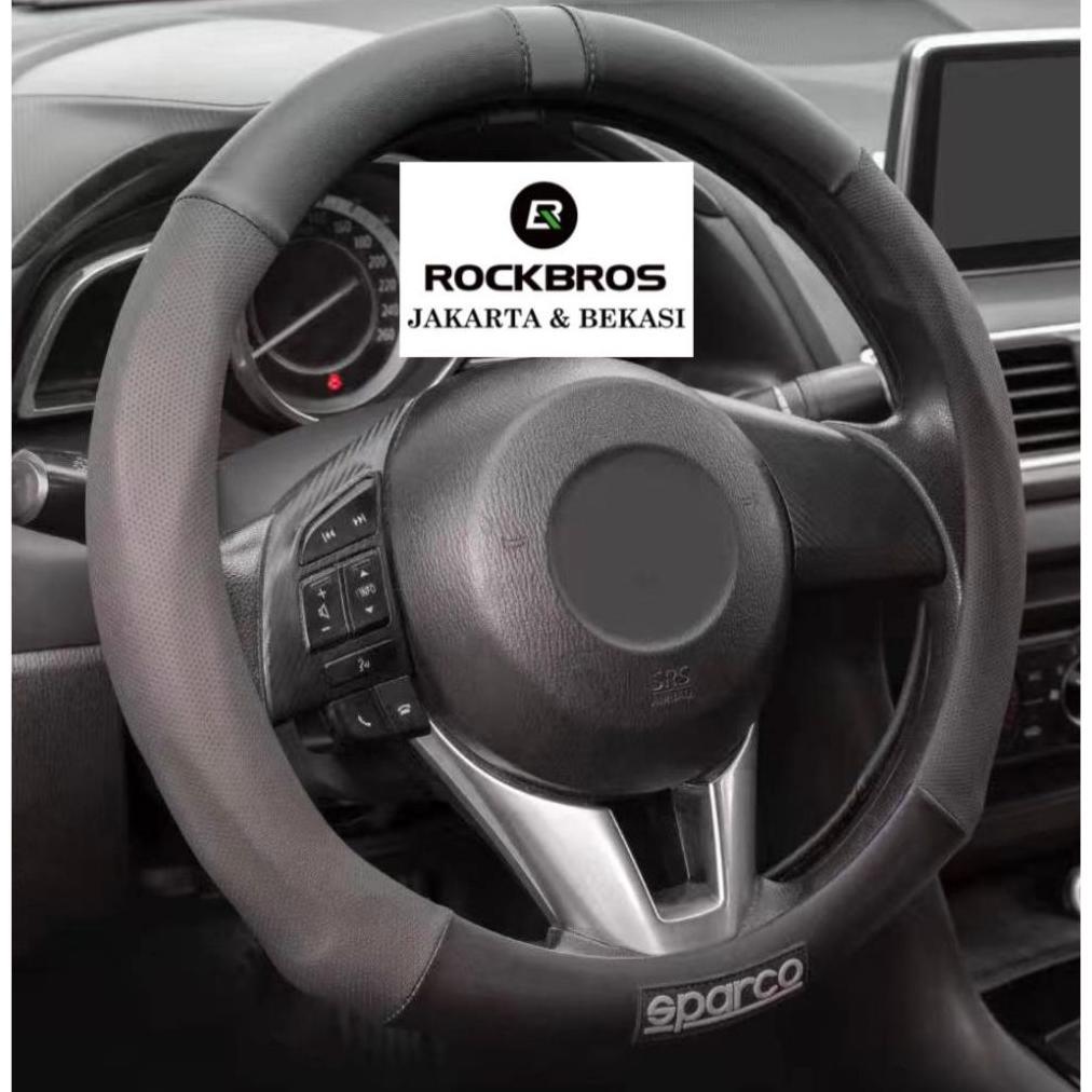 Sarung Stir Mobil Cover Steer Car Setir Sparco SPS136 Premium Original Setir Kulit Asli Italy Univer