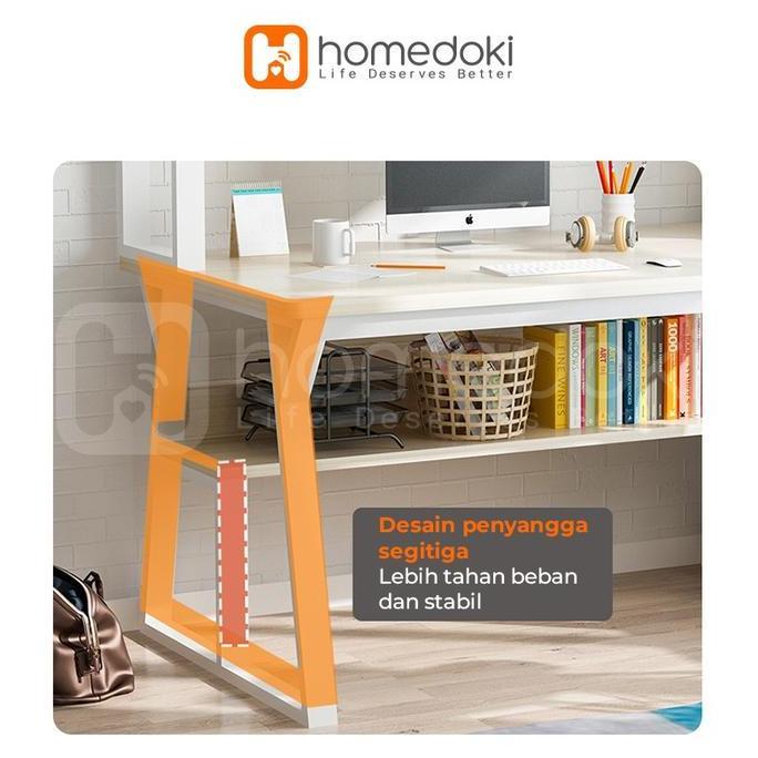 Homedoki Meja Belajar / Meja Komputer / Meja Kerja / Meja Belajar Minimalis Kayu / Meja Kerja Murah 