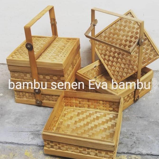rantang bambu kotak susun 2