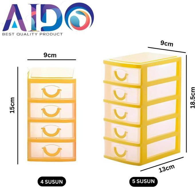 Laci Susun 3 Atau 4 Kecil / Laci Mini / Mini Container / Laci Plastik / Rak Susun Aksesoris Mini