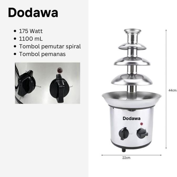 DODAWA Chocolate fountain full stainless steel - Mesin peleleh coklat