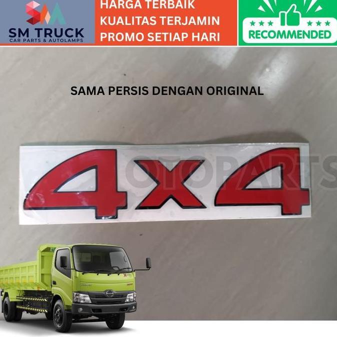 NARDJIOSO STICKER STIKER TULISAN 4X4 4 X 4 HINO 300 DUTRO EURO4 EURO 4 BEST QUALITY