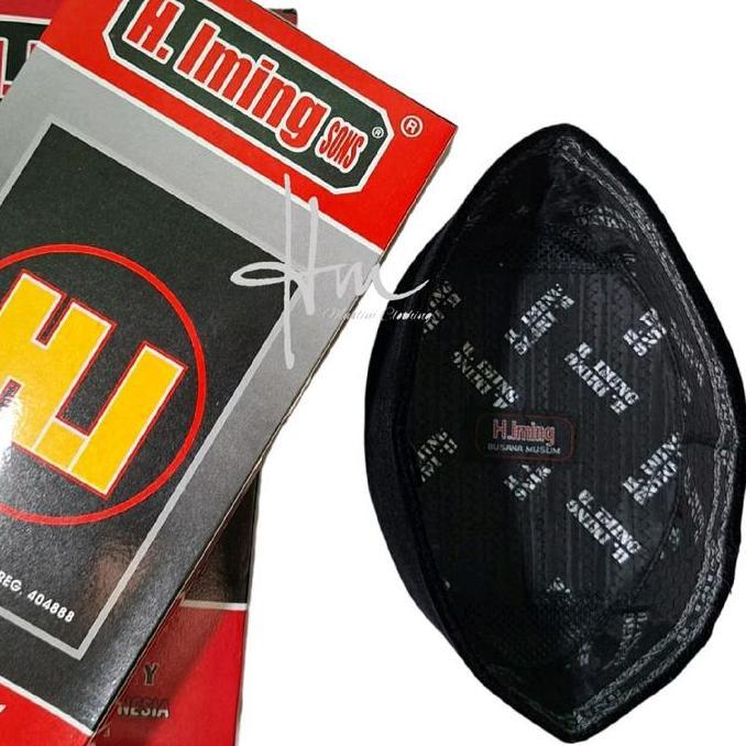 Peci H iming Sons Kopiah Songkok Hitam Dewasa Pria Muslim Nyaman Haji Motif AC