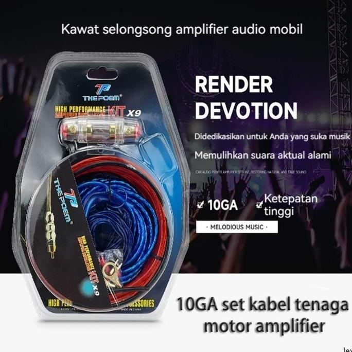 Paket Instalasi Audio Mobil Lengkap - Subwoofer 12 Inch + Kabel Power 10Ga + Kabel Audio - Sound Sys