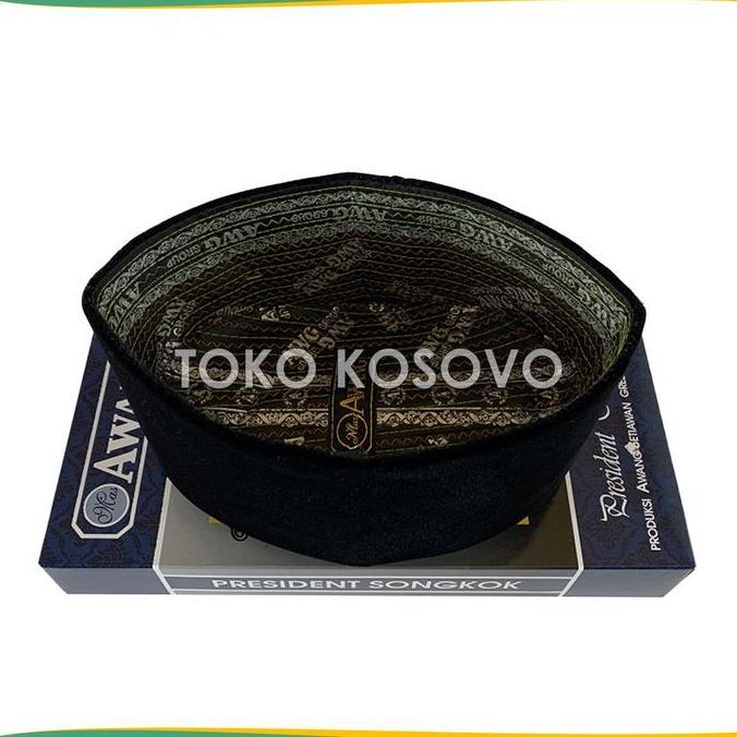 Songkok AWANG SUSUN Non AC Tinggi 8 9 Cm Hitam Merah Maroon Peci Sholat Bludru Ukuran Anak Laki Pria