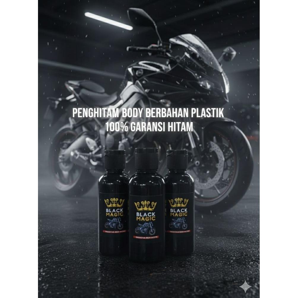 Flash Sale Penghitam Body Motor Black Magic 70Ml - Tahan Lama, Mudah Digunakan, Warna Hitam Pekat