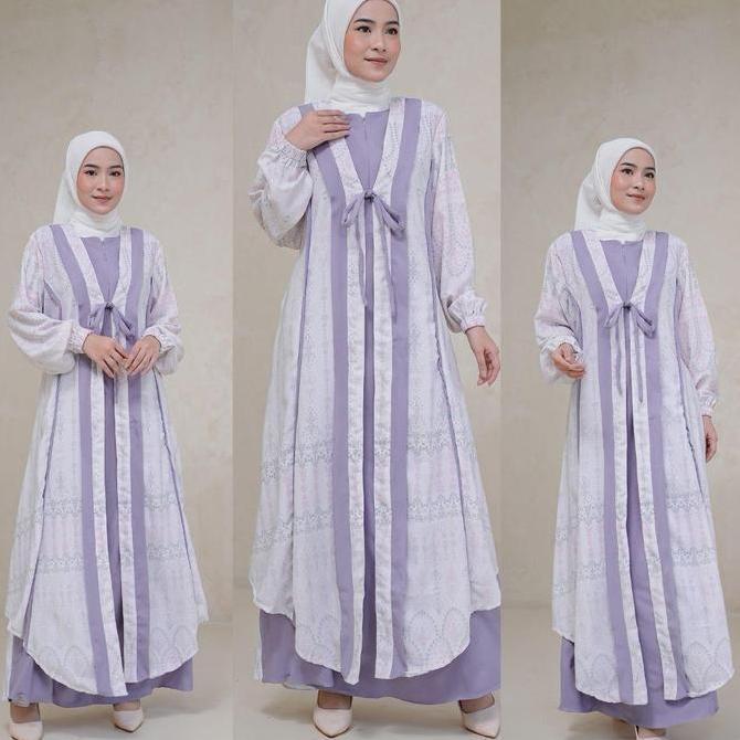 Wxwxw- Joley Cloth - Meera Dress Abaya Dress Gamis Bridesmaid Outfit Mewah Wanita Motif Printing Ter