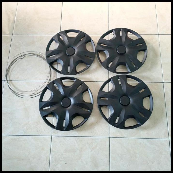 TERLARIS WHEELDOP WILDOP DOP DAIHATSU ALL NEW XENIA RING 14 WARNA HITAM DOFF ORIGINAL COPOTAN 4 PCS 