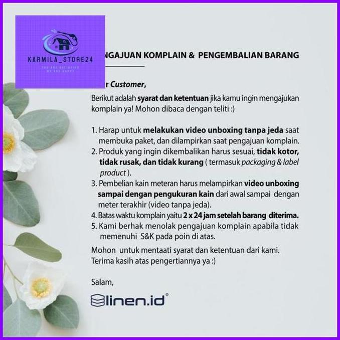 [Bahan Sprei Putih] Kain 100% Cotton Polos 200TC Lebar 300 cm