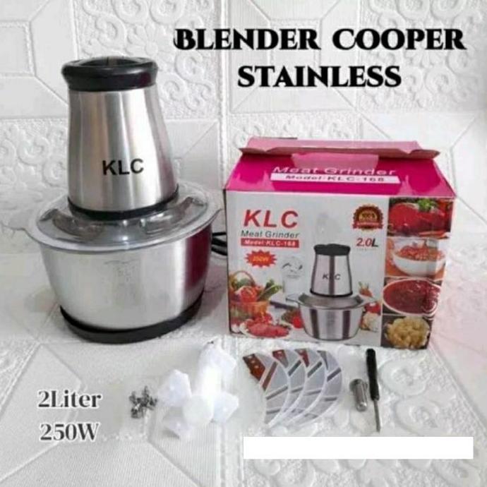 SUPER DEAL - Blender Penggiling Daging Chopper Stainless Elektrik - MEAT GRINDER KLC-168 KLC168
