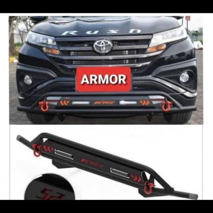 Paketan Tanduk Depan Belakang Mobil All New Rush / All New Terios Model Armor Merek Sunrise Rhino Hi
