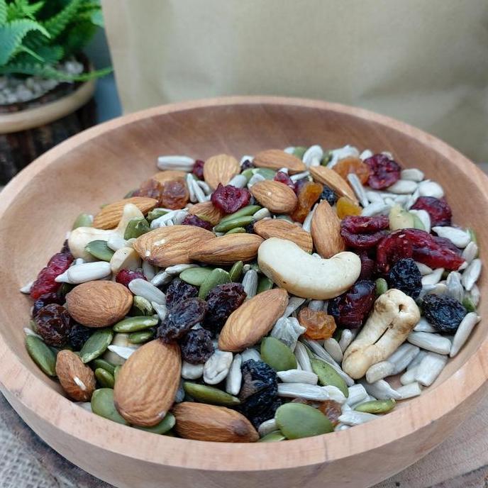 Snack- Prodex Trail Mix 500G - Kacang, Biji-Bijian, Buah Kering - Sehat, Diet