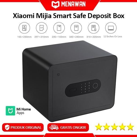 Murah Xiaomi Mijia Smart Safe Deposit Box Fingerprint Safety Box Brankas