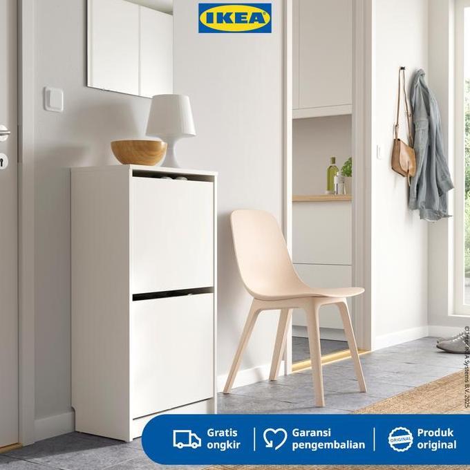 Promo Ikea Bissa Rak Kabinet Sepatu Dengan 2 Kompartmen 49X28X93 Cm   Furniture Lemari Plastik