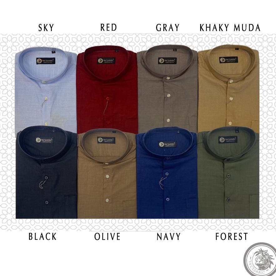 RAVELLEVAULT V4 CLASSIC DARKMAN M L XL 2L 3L 4L 5L - KEMEJA KOKO PRIA KATUN RAMI JUMBO BIG SIZE POLO