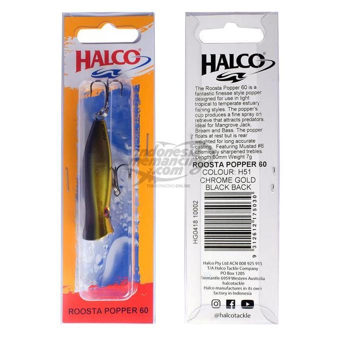 Umpan Mancing Popping Halco Roosta Popper 60mm