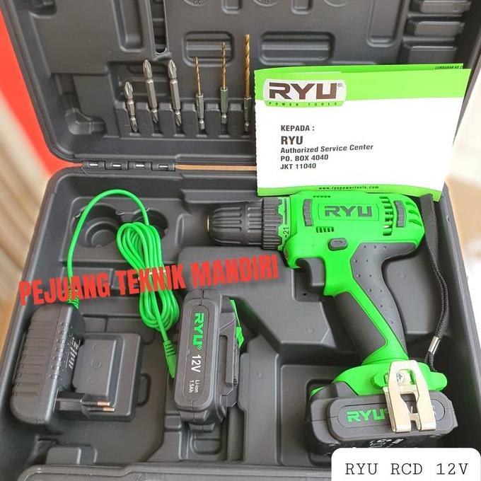 Soon- Mesin Bor Tangan Cordless Drill Ryu Rcd 12V / Bor Baterai Ryu Rcd12V