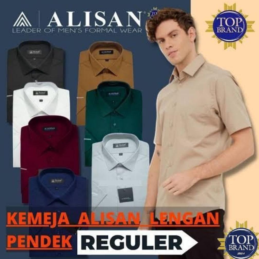 KAVELLEWORKS KEMEJA ALISAN POLOS PENDEK REGULER XS-XXXL HEMAT