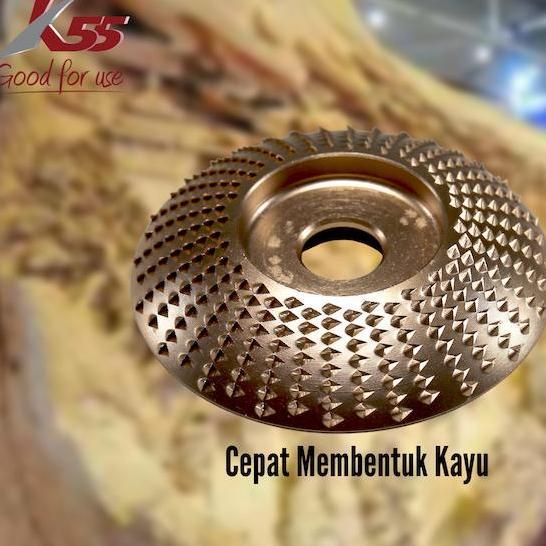Soon- K55 Mata Gerinda Parut Ukir Bentuk Kayu 4" Wood Carving Wheel Grinda