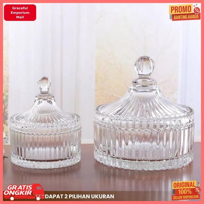 Sale Izuma (Set Isi 3Pcs) Toples Kaca Crystal Lebaran Souvenir Snack Jar