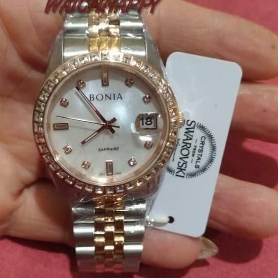 Jam Tangan BONIA ORIGINAL 100% BNB10553-1657S Swarovski Shappire Glass terlaris
