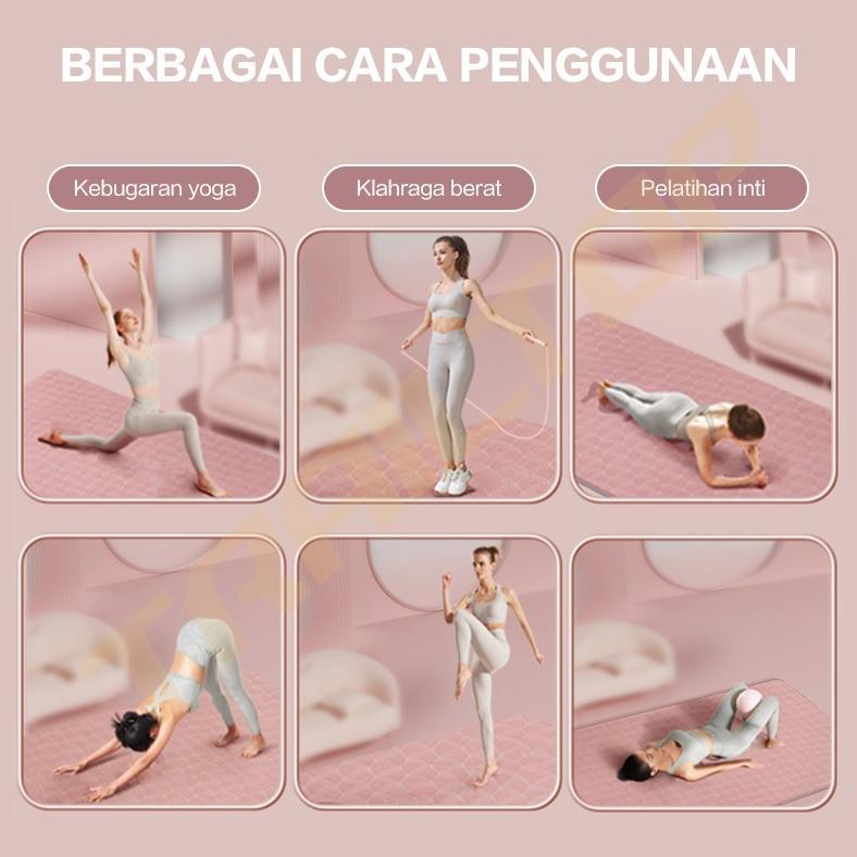 Trailtop Matras Yoga Premium Tpe Yoga Mat Anti Slip Matras Olahraga Tebal 6/8 Mm